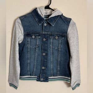 H&M Denim and Gray Kids Jacket with Removable hood